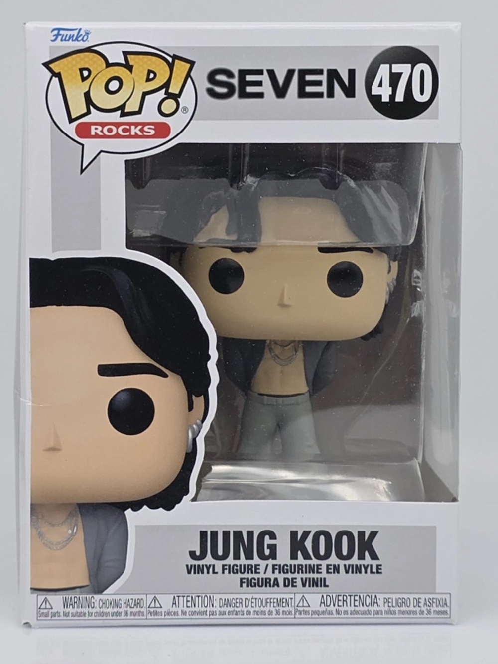 Funko Pop Rocks Jung Kook #470 SEVEN Pop! Figure BTS K-Pop Band New